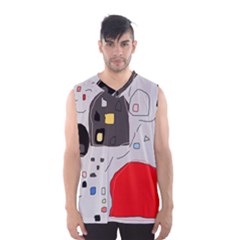 Playful Abstraction Men s Basketball Tank Top