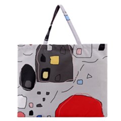 Playful Abstraction Zipper Large Tote Bag