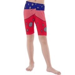 Playful Abstraction Kid s Mid Length Swim Shorts