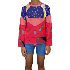 Playful Abstraction Kid s Long Sleeve Swimwear