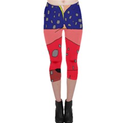 Playful Abstraction Capri Leggings 