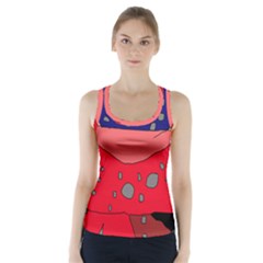 Playful Abstraction Racer Back Sports Top