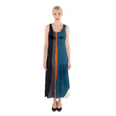 Colorful Lines  Sleeveless Maxi Dress by Valentinaart