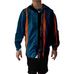 Colorful Lines  Hooded Wind Breaker (kids) by Valentinaart