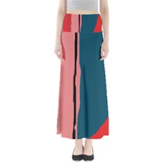 Decorative Lines Maxi Skirts by Valentinaart