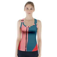 Decorative Lines Racer Back Sports Top