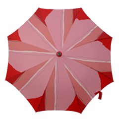 Red And Pink Lines Hook Handle Umbrellas (medium)