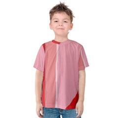 Red And Pink Lines Kid s Cotton Tee