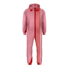 Red And Pink Lines Hooded Jumpsuit (kids) by Valentinaart