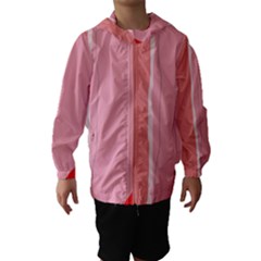 Red And Pink Lines Hooded Wind Breaker (kids)