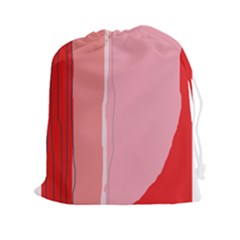 Red And Pink Lines Drawstring Pouches (xxl)