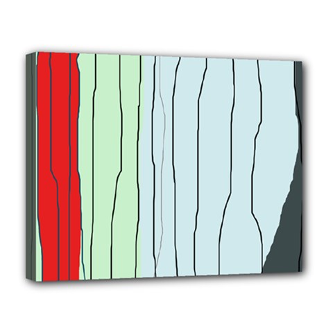 Decorative lines Canvas 14  x 11 