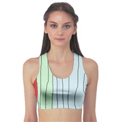 Decorative lines Sports Bra