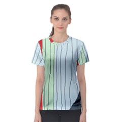 Decorative lines Women s Sport Mesh Tee