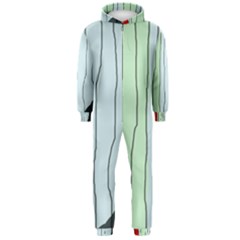 Decorative lines Hooded Jumpsuit (Men) 