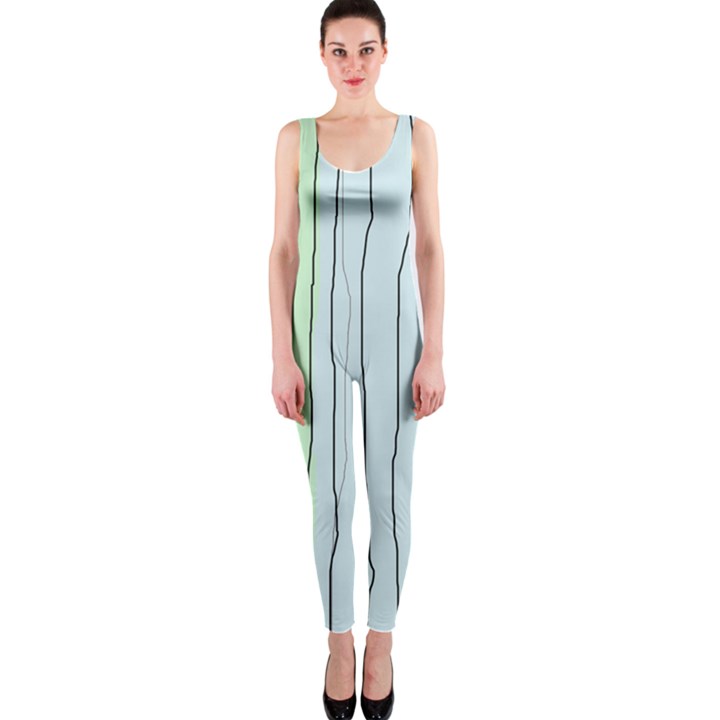 Decorative lines OnePiece Catsuit