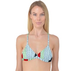 Decorative lines Reversible Tri Bikini Top