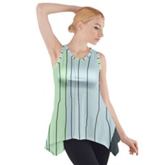 Decorative lines Side Drop Tank Tunic