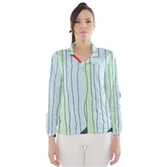 Decorative lines Wind Breaker (Women)