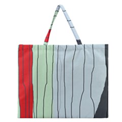 Decorative lines Zipper Large Tote Bag