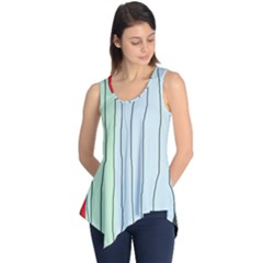 Decorative lines Sleeveless Tunic