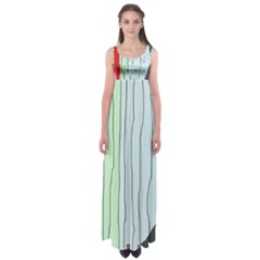 Decorative lines Empire Waist Maxi Dress