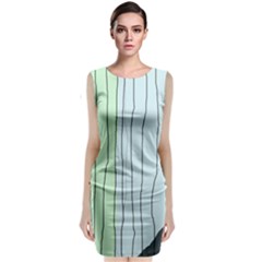 Decorative lines Classic Sleeveless Midi Dress