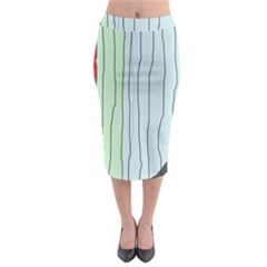 Decorative lines Midi Pencil Skirt