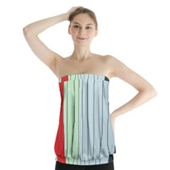 Decorative lines Strapless Top