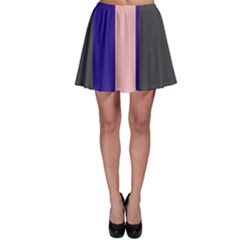 Purple, Pink And Gray Lines Skater Skirt by Valentinaart