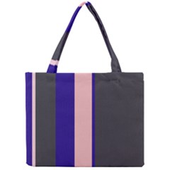 Purple, Pink And Gray Lines Mini Tote Bag by Valentinaart