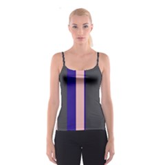 Purple, Pink And Gray Lines Spaghetti Strap Top by Valentinaart