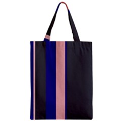 Purple, Pink And Gray Lines Zipper Classic Tote Bag by Valentinaart