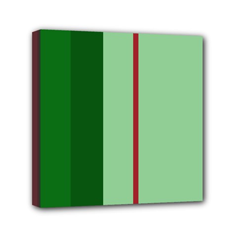 Green And Red Design Mini Canvas 6  X 6  by Valentinaart