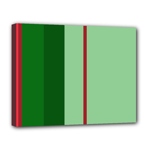 Green And Red Design Canvas 14  X 11  by Valentinaart