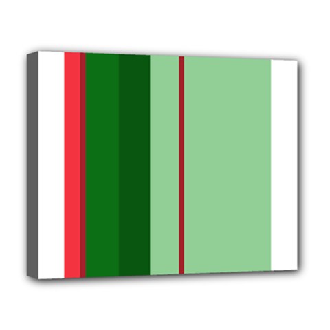 Green And Red Design Deluxe Canvas 20  X 16   by Valentinaart