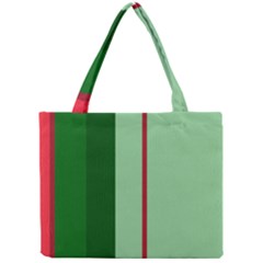 Green And Red Design Mini Tote Bag by Valentinaart