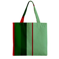 Green And Red Design Zipper Grocery Tote Bag by Valentinaart