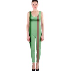 Green And Red Design Onepiece Catsuit by Valentinaart