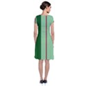 Green and red design Short Sleeve Front Wrap Dress View2