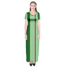 Green And Red Design Short Sleeve Maxi Dress by Valentinaart