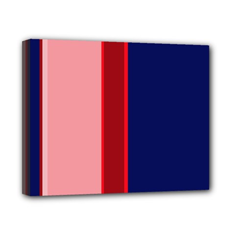 Pink and blue lines Canvas 10  x 8 