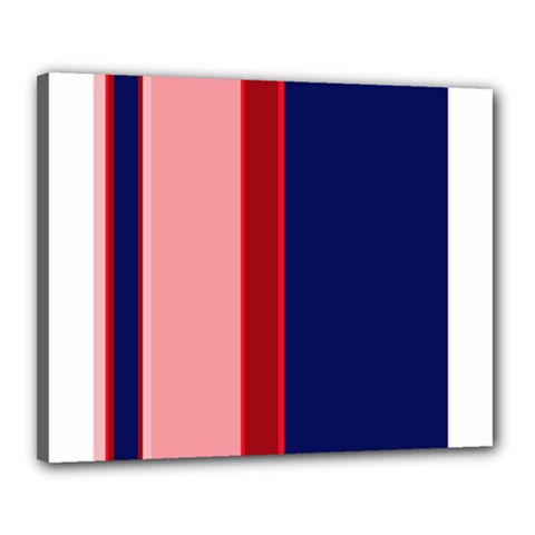 Pink and blue lines Canvas 20  x 16 