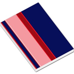 Pink and blue lines Large Memo Pads