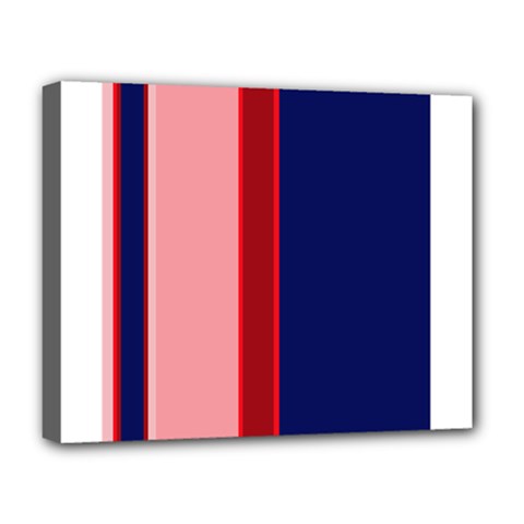 Pink and blue lines Deluxe Canvas 20  x 16  