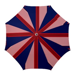 Pink and blue lines Golf Umbrellas