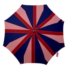 Pink and blue lines Hook Handle Umbrellas (Large)