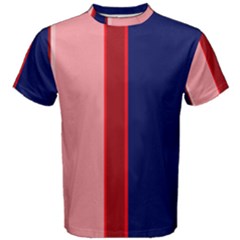 Pink and blue lines Men s Cotton Tee