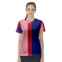 Pink and blue lines Women s Sport Mesh Tee