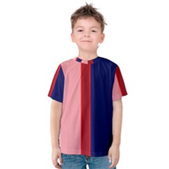 Pink and blue lines Kid s Cotton Tee